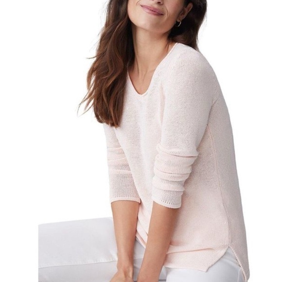 J MCLAUGHLIN CALLUM SWEATER M V NECK HAVANA KNIT YARN RELAXED CASUAL CO… - Picture 1 of 12